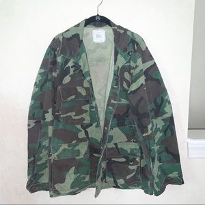 Vintage Authentic Camouflage USA Military Jacket